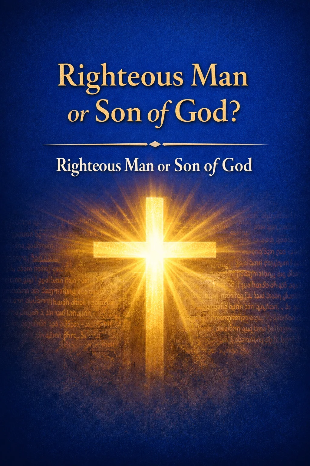 آدمی راستباز یا خُدا  کا بیٹا ؟